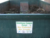 Greenhouse Compost Only - Rubbish from a greenhouse in a compost bin